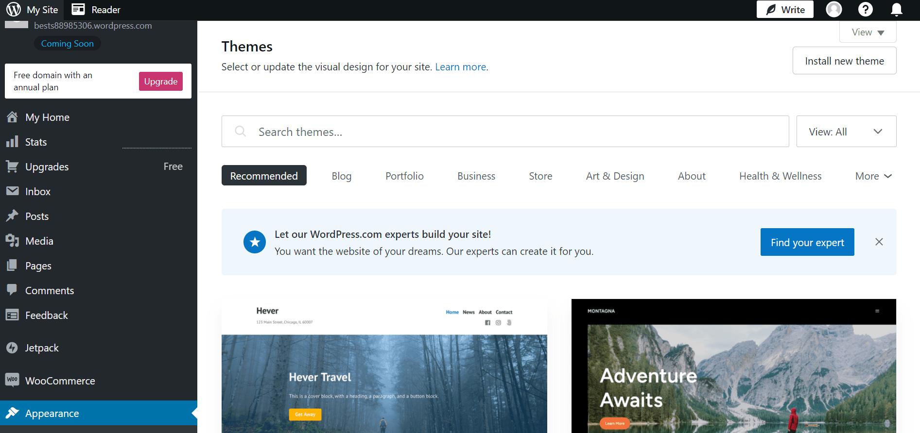 design a website with wordpress